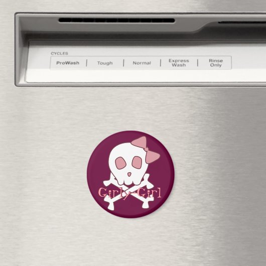 Girly Skull Magnet (In Situ (Geschirrspüler))