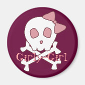 Girly Skull Magnet (Vorne)