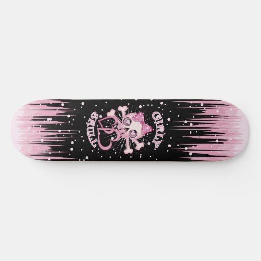 Girly Skull Skateboard (Horizontal)