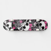 Girly Skull und Crossbones Skateboard (Horizontal)