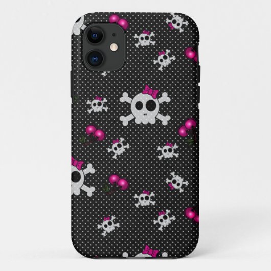Girly Skulls Case-Mate iPhone Hülle (Rückseite)