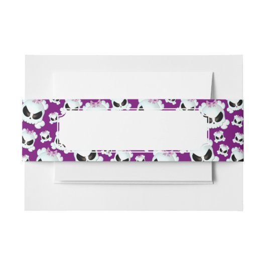 Girly Skullz Einladungsbanderole (Vorderseite Beispiel)
