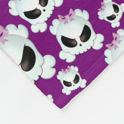 Girly Skullz Fleecedecke (Ecke)