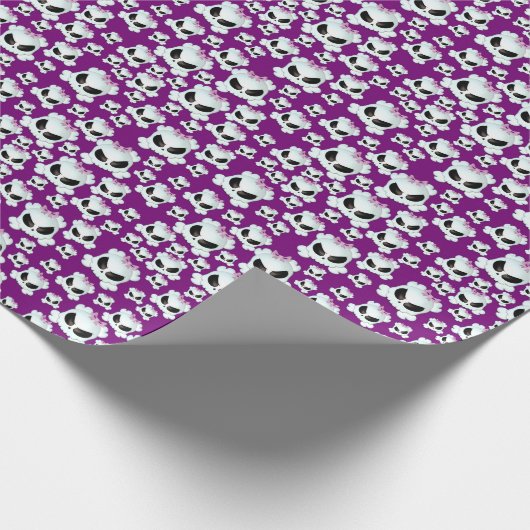 Girly Skullz Geschenkpapier (Ecke)