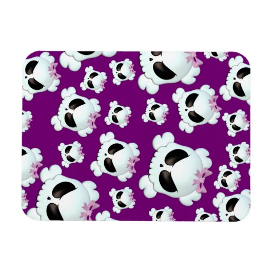 Girly Skullz Magnet (Horizontal)