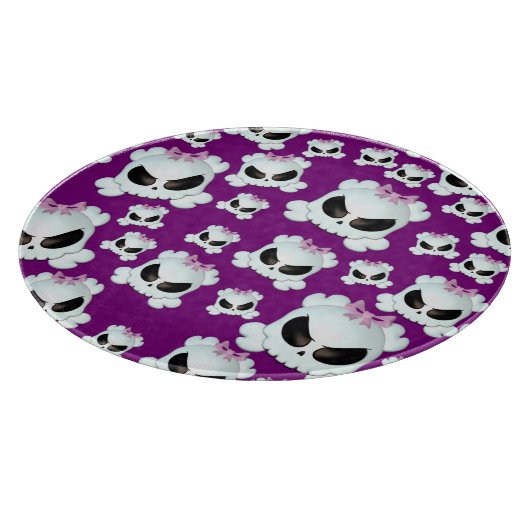 Girly Skullz Schneidebrett (Ecke)