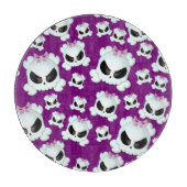 Girly Skullz Schneidebrett (Vorderseite)