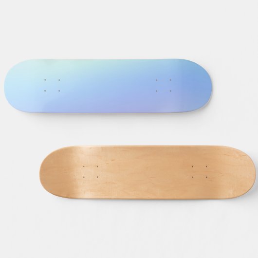 Girly Sky Blue Skateboard (Horizontal)