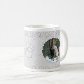 Girly Slilver Imitate Funkelnd Zwei Foto Herzinfar Kaffeetasse (VorderseiteRechts)