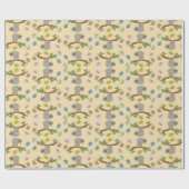 Girly Sloth Matte Wrapping Paper, 30" x 6' Geschenkpapier (Flach)