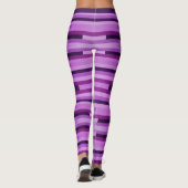 Girly Smart Lila Strippengewebe Leggings (Rückseite)