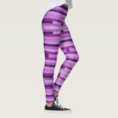 Girly Smart Lila Strippengewebe Leggings (Rechts)