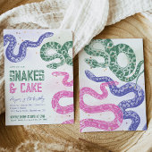 Girly Snake Geburtstagseinladungen Einladung