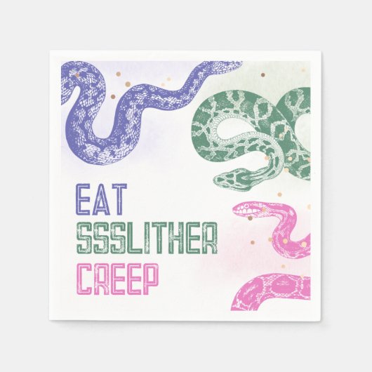 Girly Snake Party Napkins Serviette (Vorderseite)