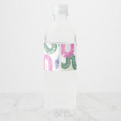Girly Snake Water Bottle Labels Wasserflaschenetikett (Rückseite)