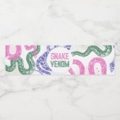 Girly Snake Water Bottle Labels Wasserflaschenetikett (Einzelnes Label)
