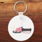 Girly Snowmobile Schlüsselanhänger (Vorderseite)