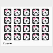 Girly Soccer Ball Emoji Stickers (Blatt)