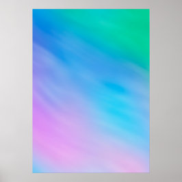 Girly Soft Rainbow Colored Sky Poster