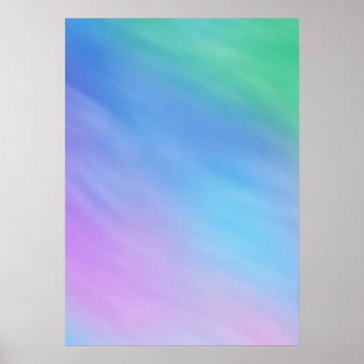 Girly Soft Rainbow Colored Sky Poster (Vorne)