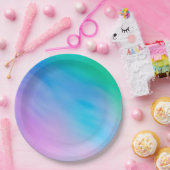 Girly Soft Rainbow Sky Pappteller (Party)