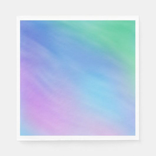 Girly Soft Rainbow Sky Serviette (Vorderseite)