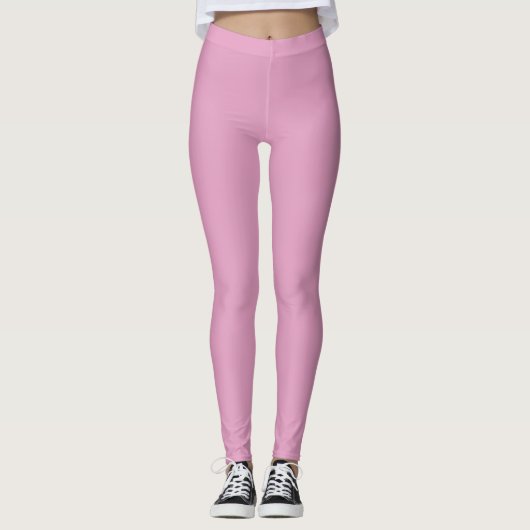 Girly Solid Minimalistisch, farblos Amaranth Pink Leggings (Vorderseite)