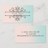 Girly Sophisticated Beruflich Vintag Visitenkarte (Vorne/Hinten)