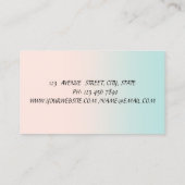 Girly Sophisticated Beruflich Vintag Visitenkarte (Rückseite)