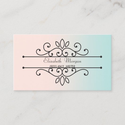 Girly Sophisticated Beruflich Vintag Visitenkarte (Vorderseite)