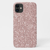 Girly Sparkle Blush Pink Glitzer Case-Mate iPhone Hülle (Rückseite)