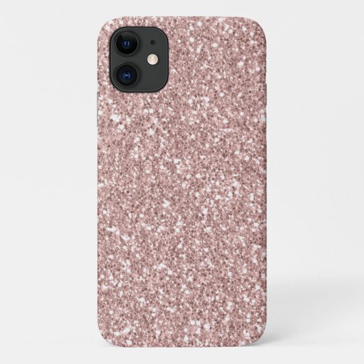 Girly Sparkle Blush Pink Glitzer Case-Mate iPhone Hülle (Rückseite)