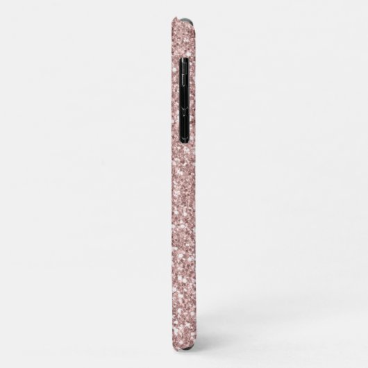 Girly Sparkle Blush Pink Glitzer Case-Mate iPhone Hülle (Hinten/Links)