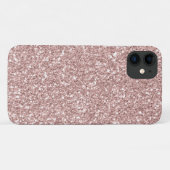 Girly Sparkle Blush Pink Glitzer Case-Mate iPhone Hülle (Rückseite (Horizontal))