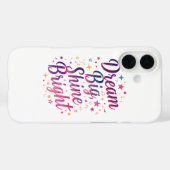 Girly Sparkle und Stars Motivation Case-Mate iPhone Hülle (Rückseite (Horizontal))