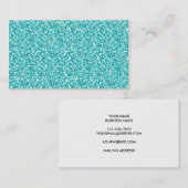 Girly, Spaß-Aqua-blauer Glitzer gedruckt Visitenkarte (Vorne/Hinten)