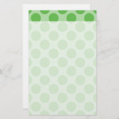 Girly Spaß-niedliches grünes Polka-Punkt-Muster Briefpapier (Vorne/Hinten)