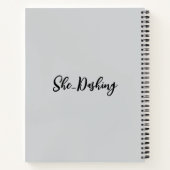 Girly Spiral Notebook Notizblock (Rückseite)