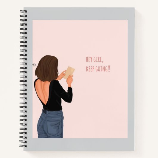 Girly Spiral Notebook Notizblock (Vorderseite)