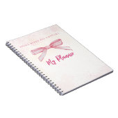 Girly Spirale NotBook Notizblock (Rechte Seite)
