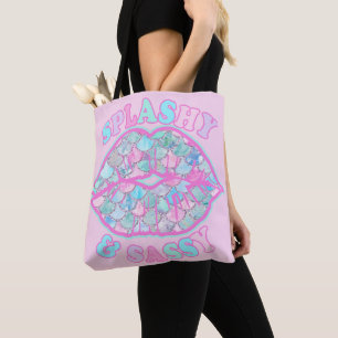Girly Splashy & Sassy Rosa Türkis Nixen-Kuss Tasche