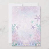 Girly Splish Splash Mermaid Birthday Bash Party Einladung (Rückseite)