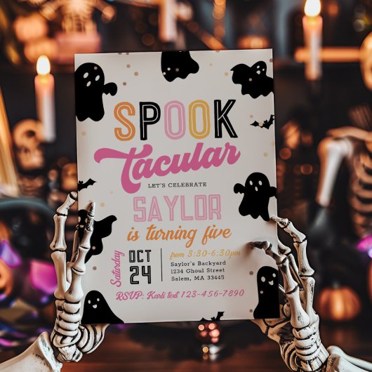 Girly Spooktacular Halloween Einladung