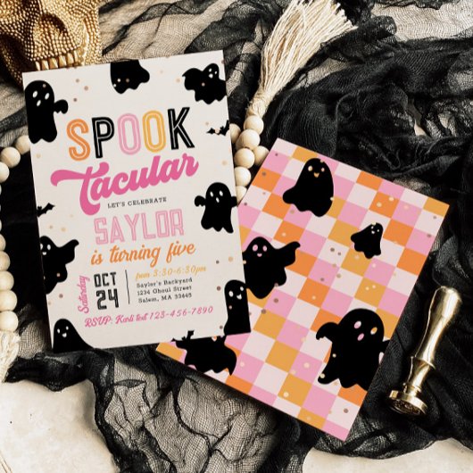 Girly Spooktacular Halloween Einladung