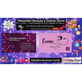 Girly Star Glitzer Glitzern Eleganter rosa QR Code Visitenkarte