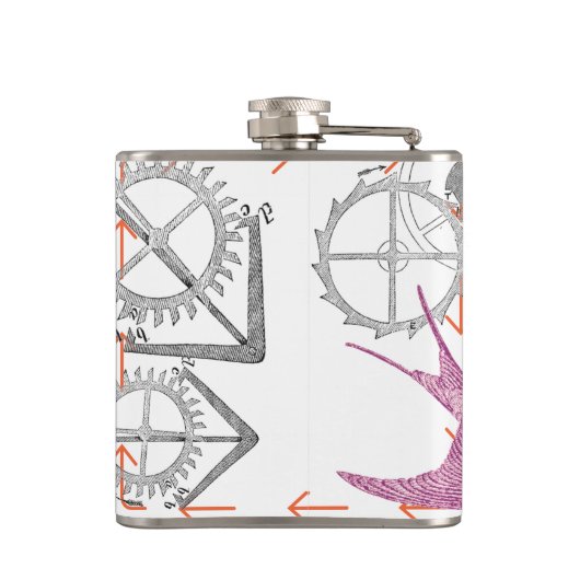 Girly Steam Punk Flachmann (Rückseite)