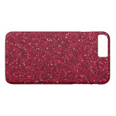 Girly stilvoller roter Glitzer Case-Mate iPhone Hülle (Rückseite (Horizontal))