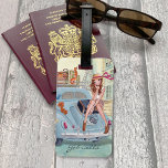 Girly Stylish Blue car Vacation Girls Travel Paris Gepäckanhänger<br><div class="desc">Ein stilvolles Gütesiegel für Ihren Urlaub,  um Ihr Reisegepäck zu verstauen,  mit einem Mädchen,  das in Paris unterwegs ist</div>