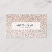 Girly Stylish Champagne Pink Glitzer Luxury Visitenkarte (Vorderseite)