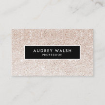 Girly Stylish Champagner Rosa Glitzer und Black